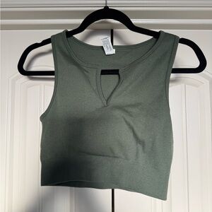 90 Degree By Reflex Olive Crop Top
